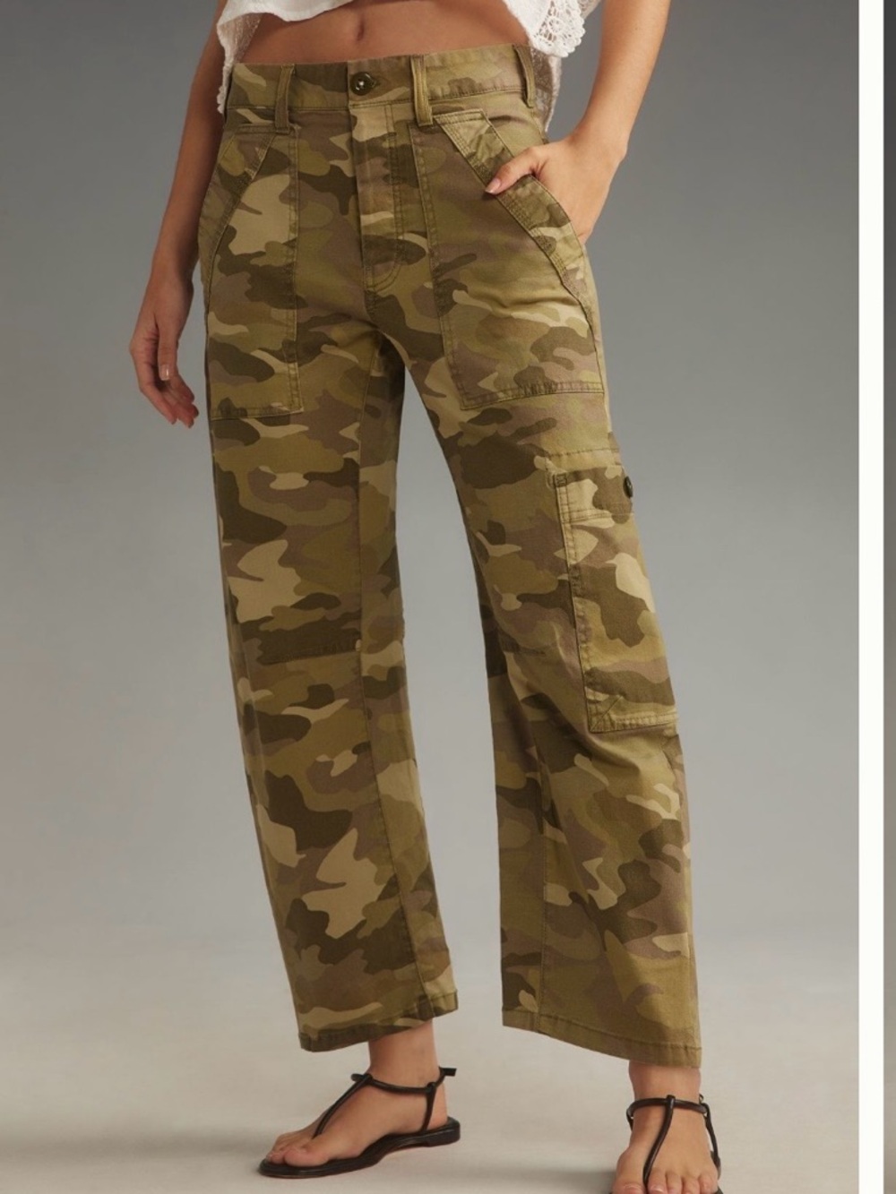 Pilcro Millie low- slung barrel pants from Anthropologie